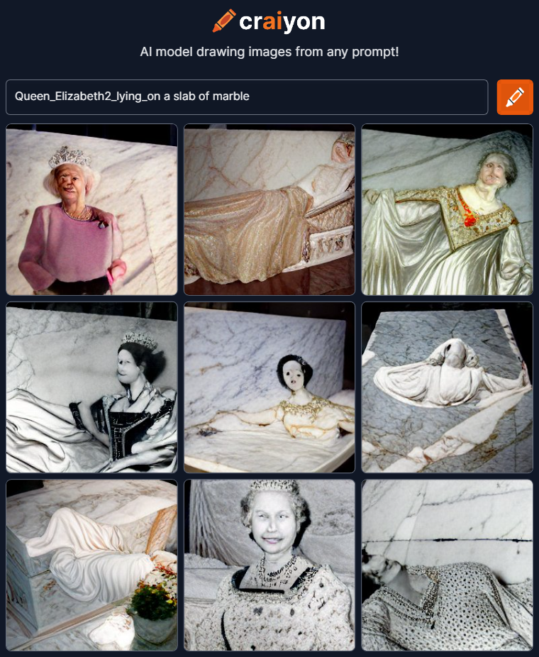 craiyon_173331_Queen_Elizabeth2_lying_on_a_slab_of_marble.png