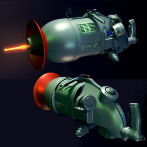 Fan Made Fallout - retrofiftyish Disintegrator render