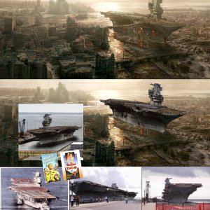 USS Oriskany in Fallout 3 concept art