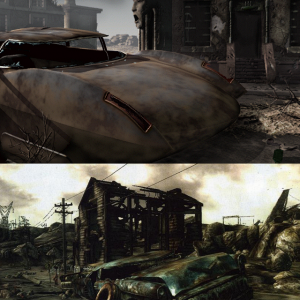 Car/architecture comparison for Fallout 3