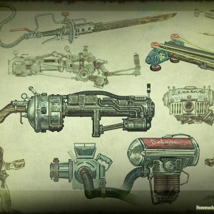 Homemade weapons concept art