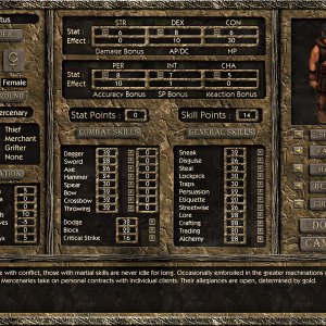 Mercenary Character Creation