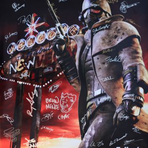 Fallout: New Vegas signed poster