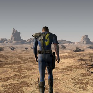 The Vault Dweller walks into the sunset