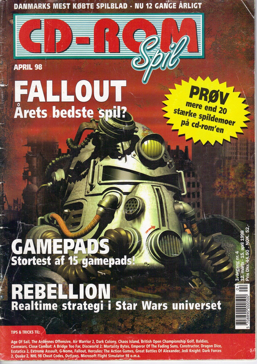 CD-ROM Spil Fallout Review (1998) DN