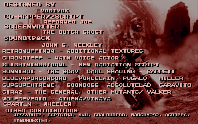 Credits screen