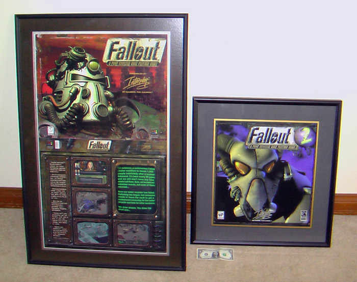 Fallout 1 and 2 art framed