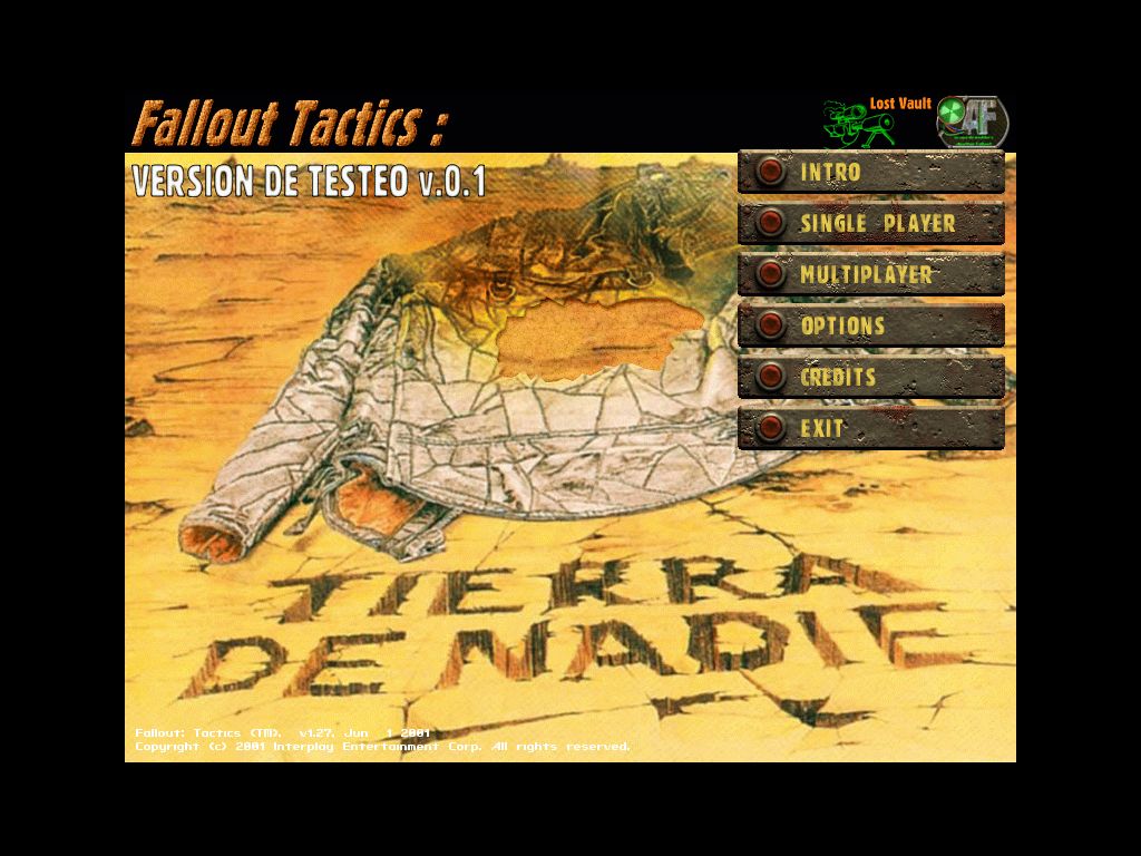 Fallout: Tierra de Nadie Title Screen