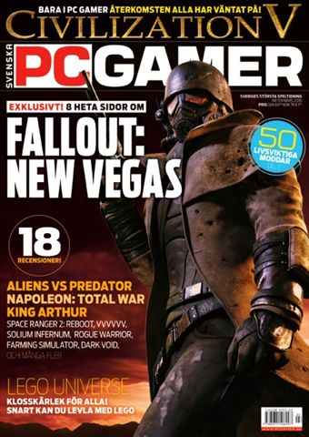 PC Gamer Sweden New Vegas issue cover