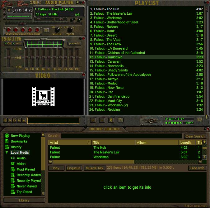 PipBoy2000 Winamp skin