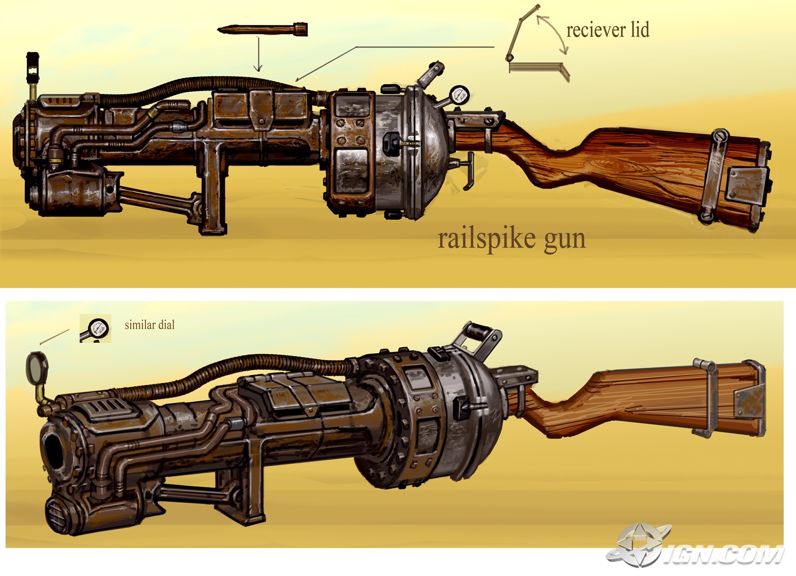 Railspike gun concept art