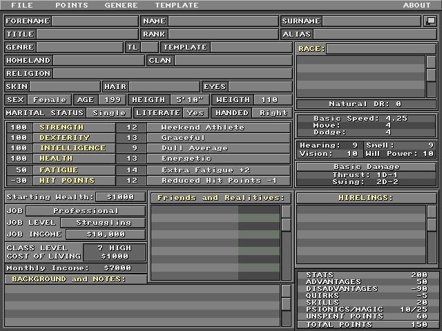 Vault 13 Character Generation